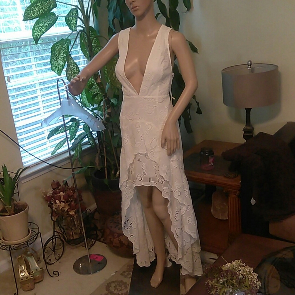 Sexy Free People layered white lace